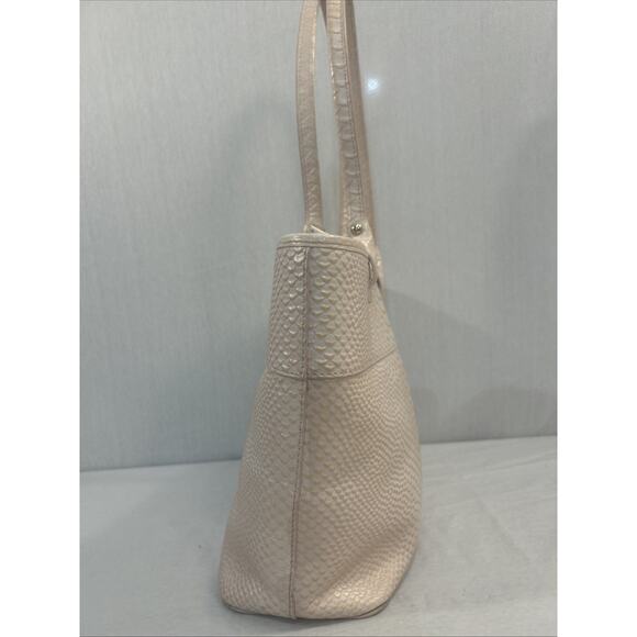 Dooney & Bourke Large Zip Tote Woman's Bag Blush Embossed Leather Old Money - Picture 8 of 13